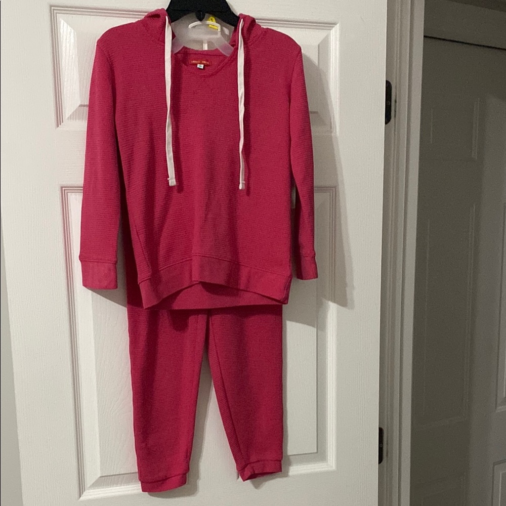 Liberty Valor Pink Waffle Knit Pant Set